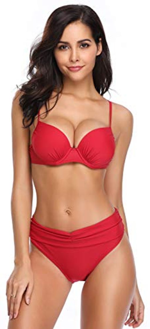 Fashion SHEKINI Traje de Baño Sexy Push Up Brasileño Sexy Acolchado de Dos