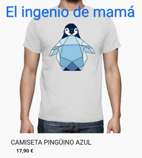 Camiseta Pingüino azul - Diseño Elingeniodemama