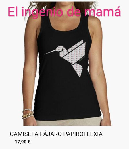 Camiseta Pájaro Papiroflexia - Diseño Elingeniodemama