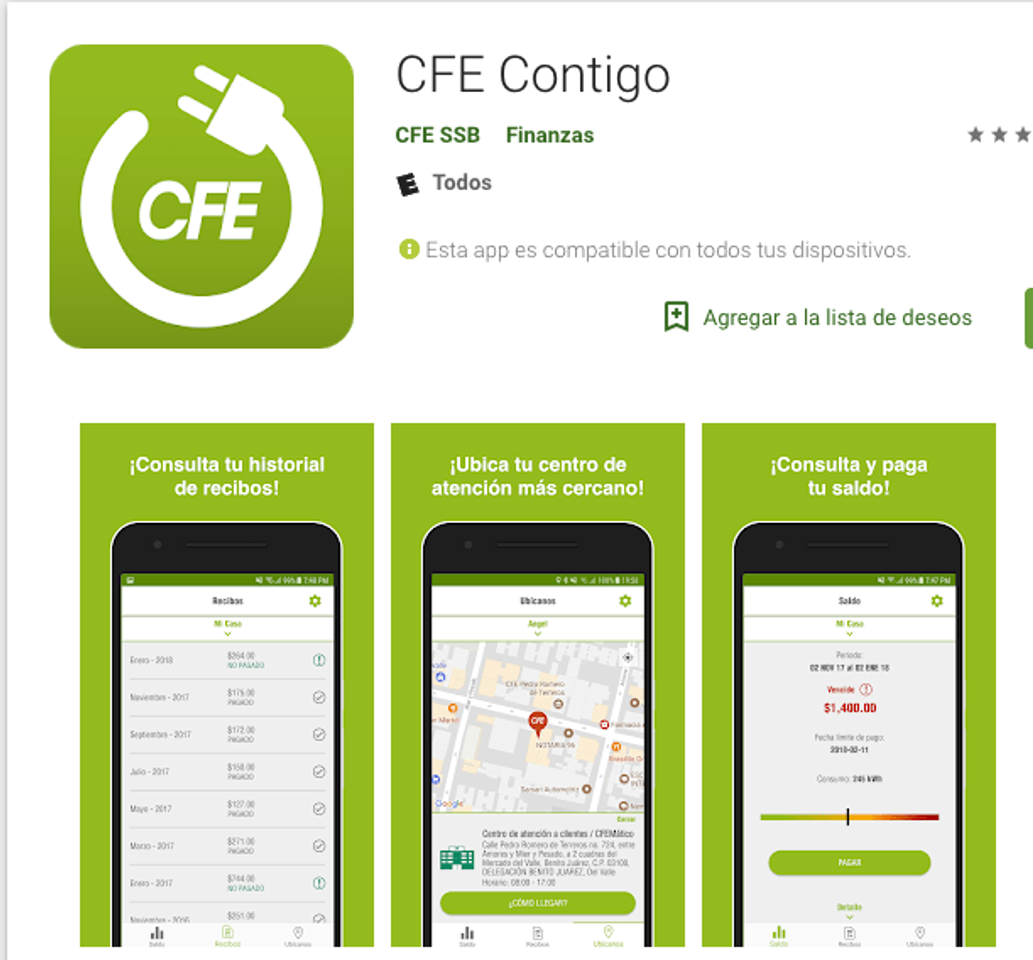 App App para pagar la luz