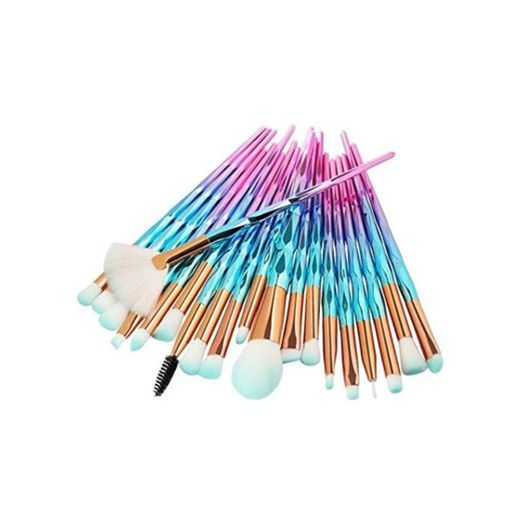 ZRDY MAANGE 20 Unids Mujeres Maquillaje Pinceles Set Polvo Fundación Pincel Sombra