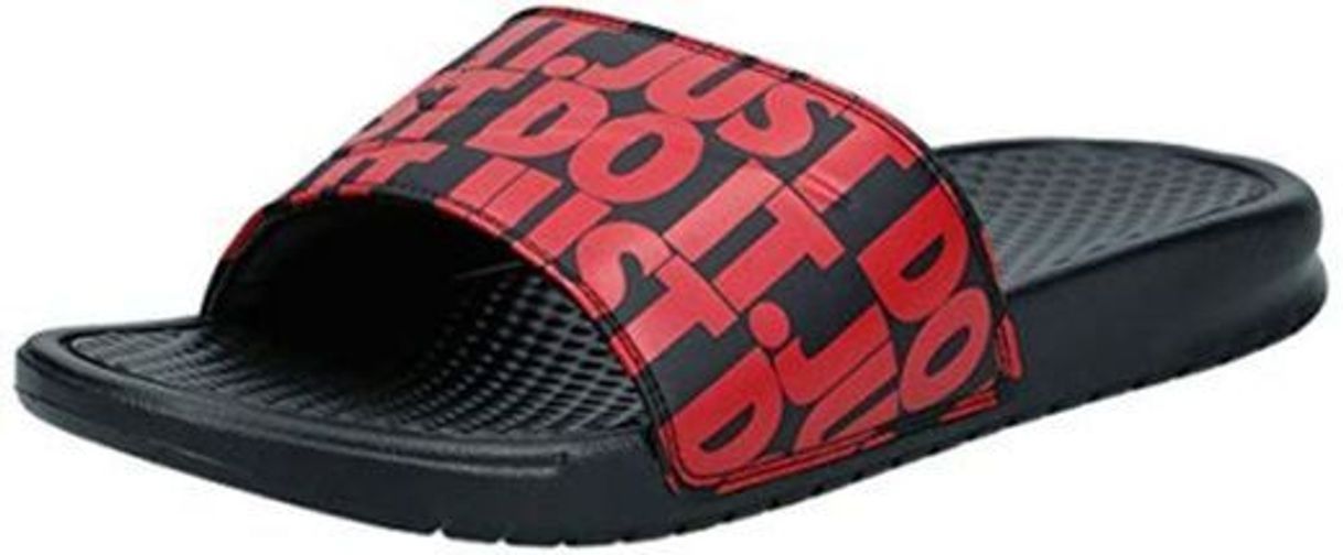Fashion Nike Benassi JDI Print, Zapatos de Playa y Piscina para Hombre, Negro