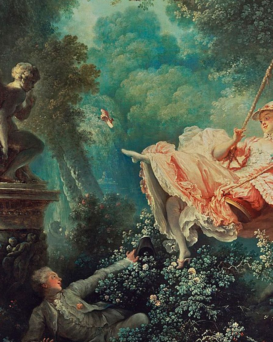 Moda Pintura El Columpio - Jean-Honoré Fragonard 