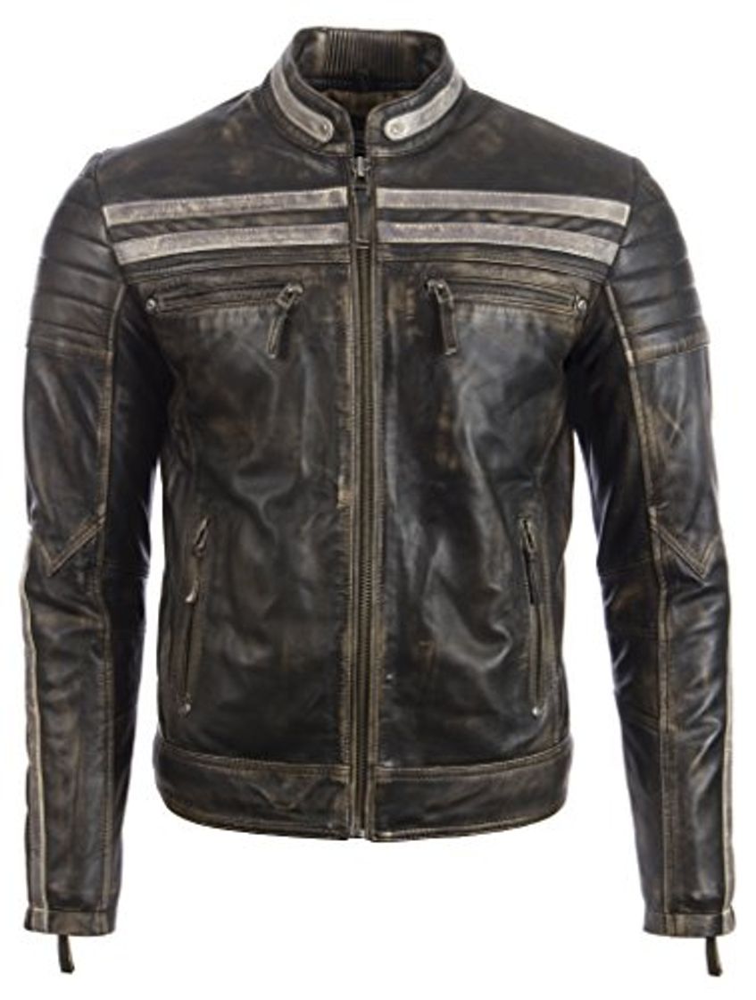 Social Aviatrix Hombres Cuero Autentico Especial Retro Moda Chaqueta