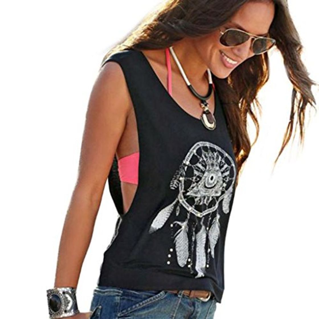Social Ropa Camiseta sin Mangas Tank Tops para Mujeres, Verano Sexy Deporte Casual