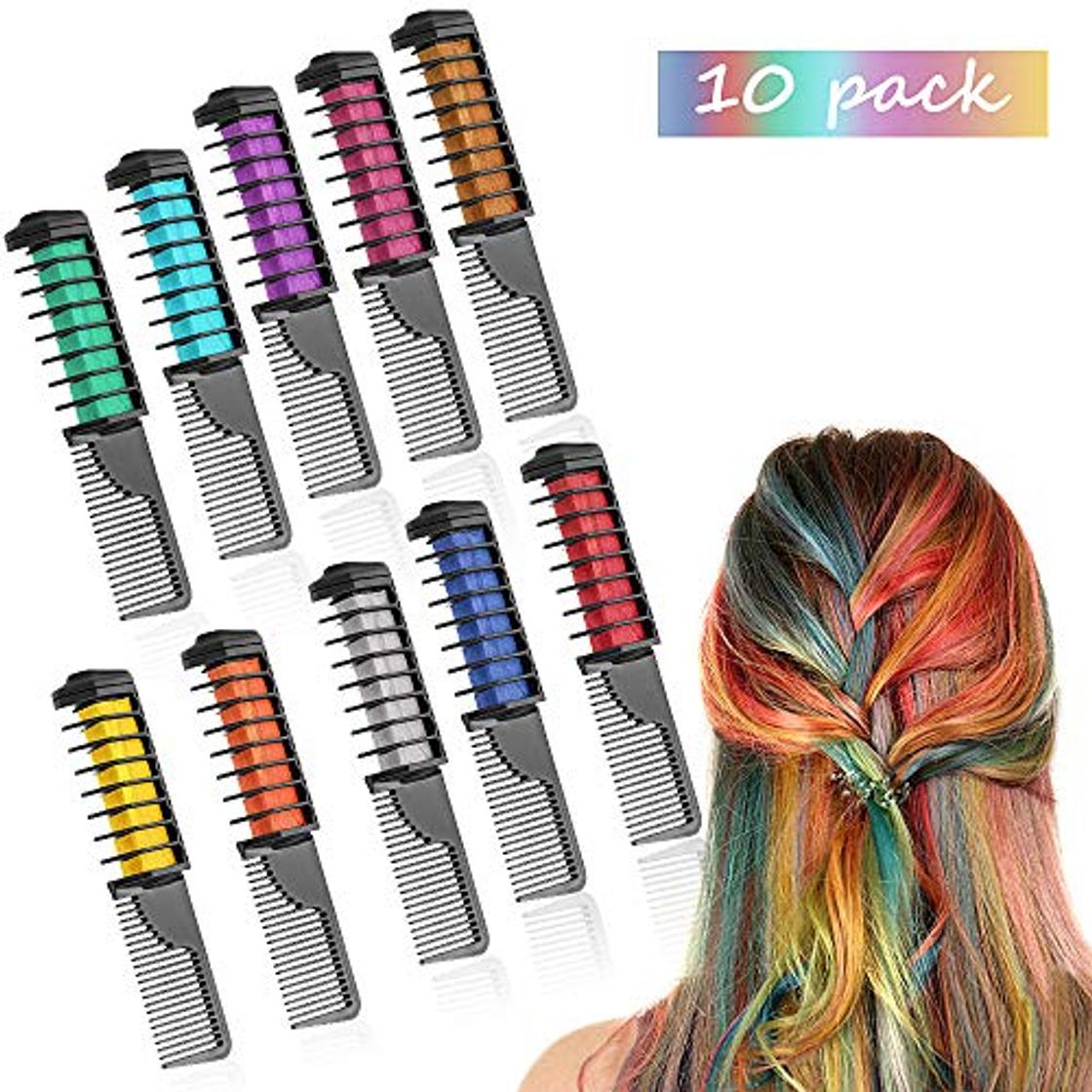 Producto Peines de Tiza de Colores para el Pelo 10 colores temporales de