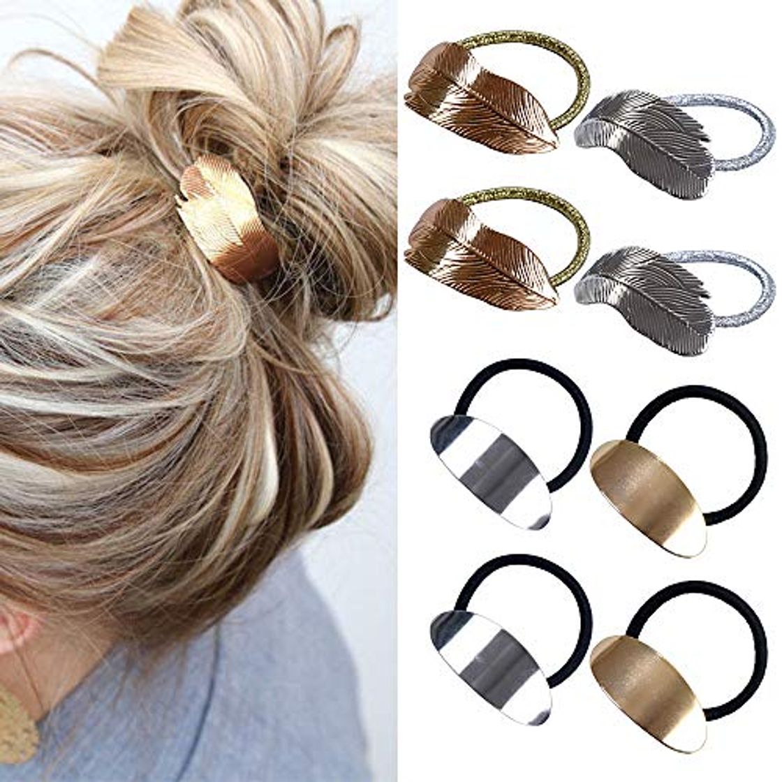 Product Gomas de Pelo para Cola de Caballo para Niñas y Mujeres 8