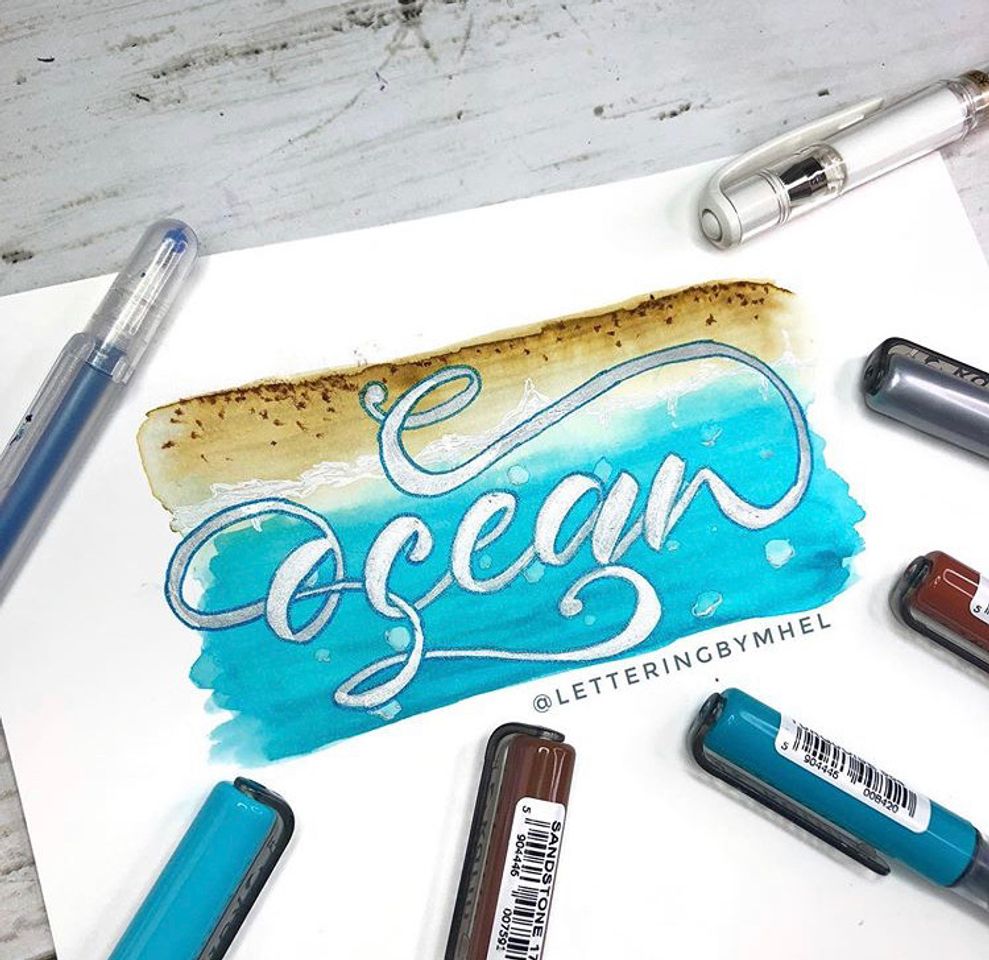 Fashion Lettering “Ocean”