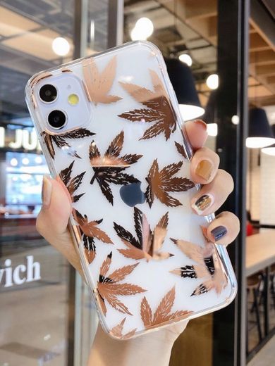 Funda iPhone con estampado de hojas 