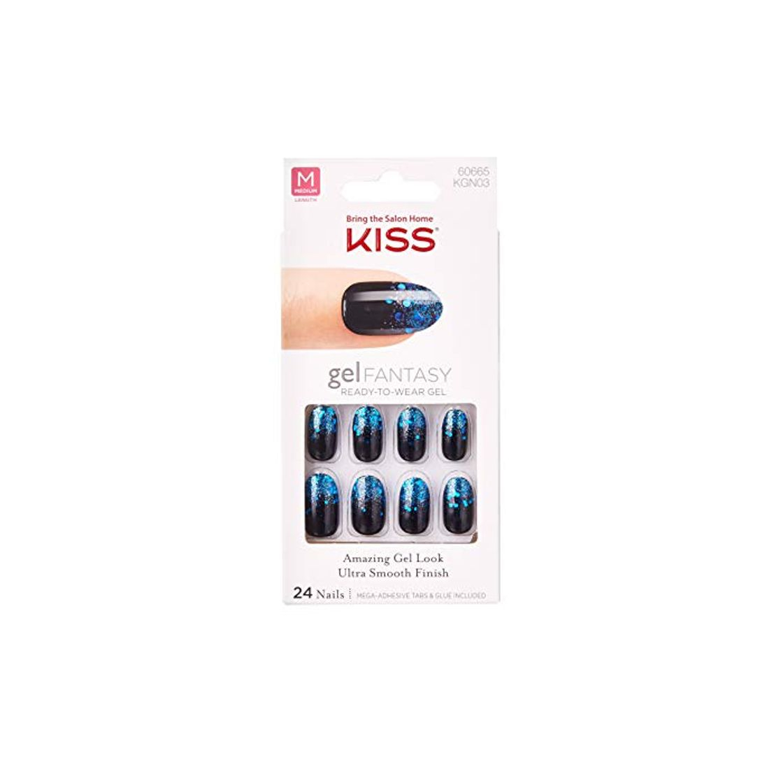 Producto Kiss Gel Fantasy Nails-Painted Veil, 1 paquete