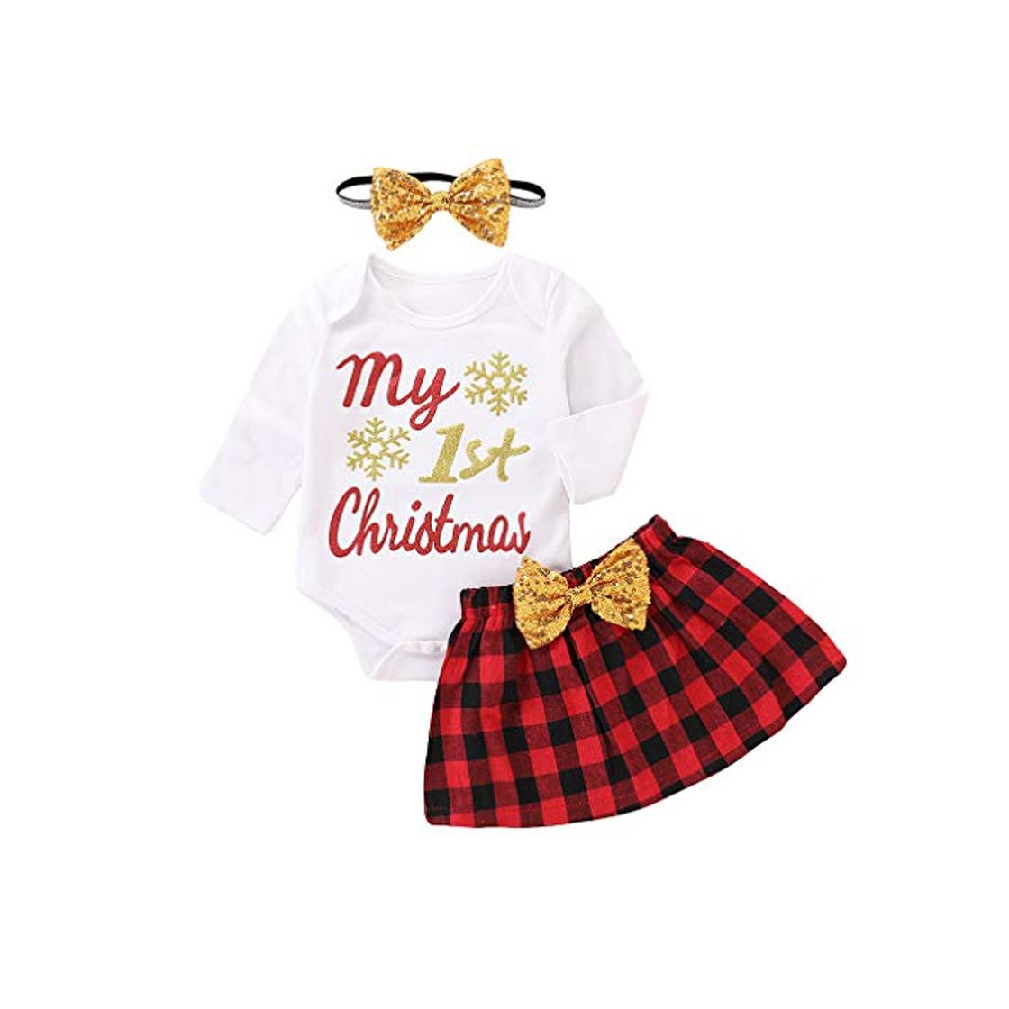 Fashion Ropa de Navidad para Bebe Niña Baby Christmas Outfit Traje de Navidad