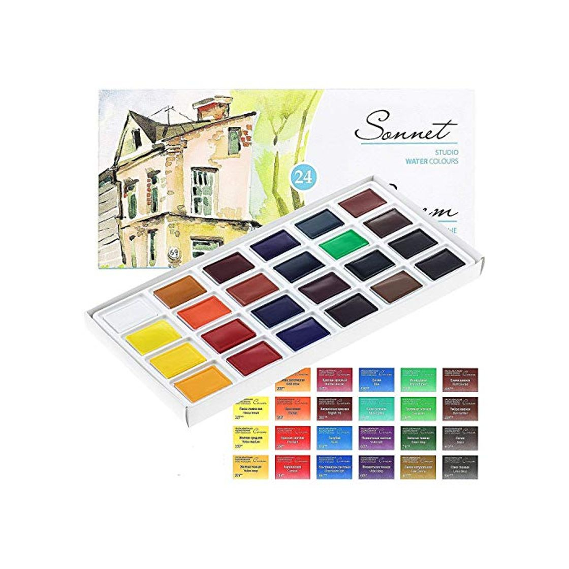 Product Acuarela Color de gran calidad 24 colores – Calidad de Sonnet