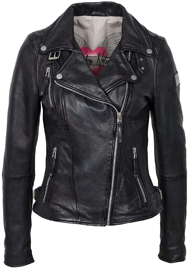 Social Freaky Nation Biker Princess Chaqueta, Negro