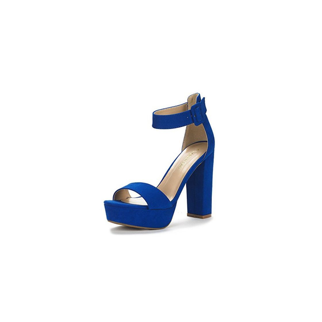 Social Dream Pairs Hi-Lo Sandalias de Tacón Alto Pump Plataforma para Mujer Azul
