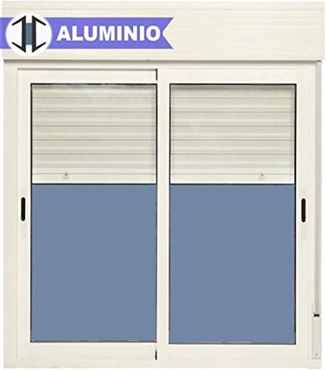 Ventana Aluminio Corredera Con Persiana PVC 1000 ancho × 1150 alto 2