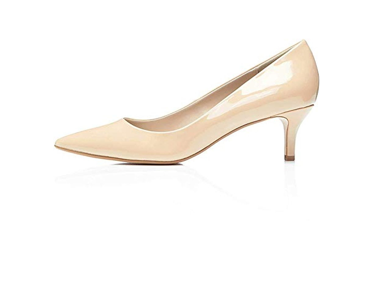 Moda find. Kitten Court Zapatos de Tacón Mujer, Beige