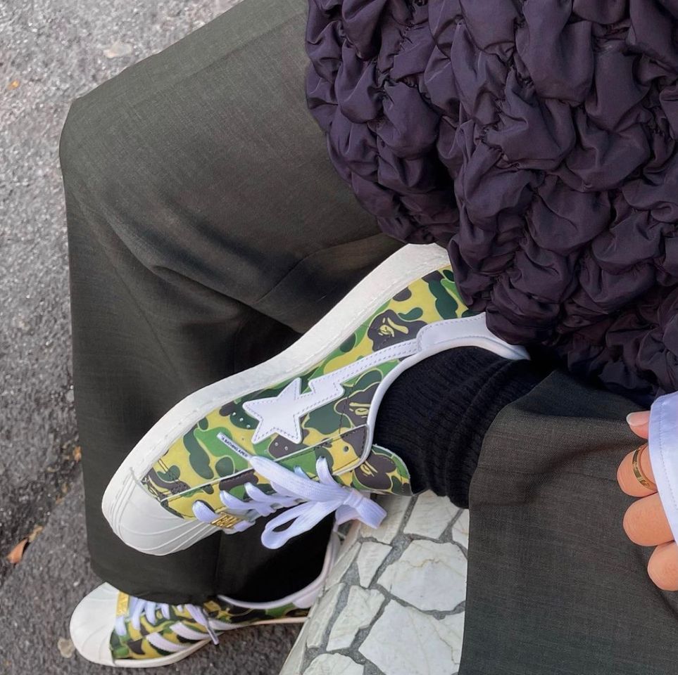 Moda Adidas Superstar Bape ABC Camo Green