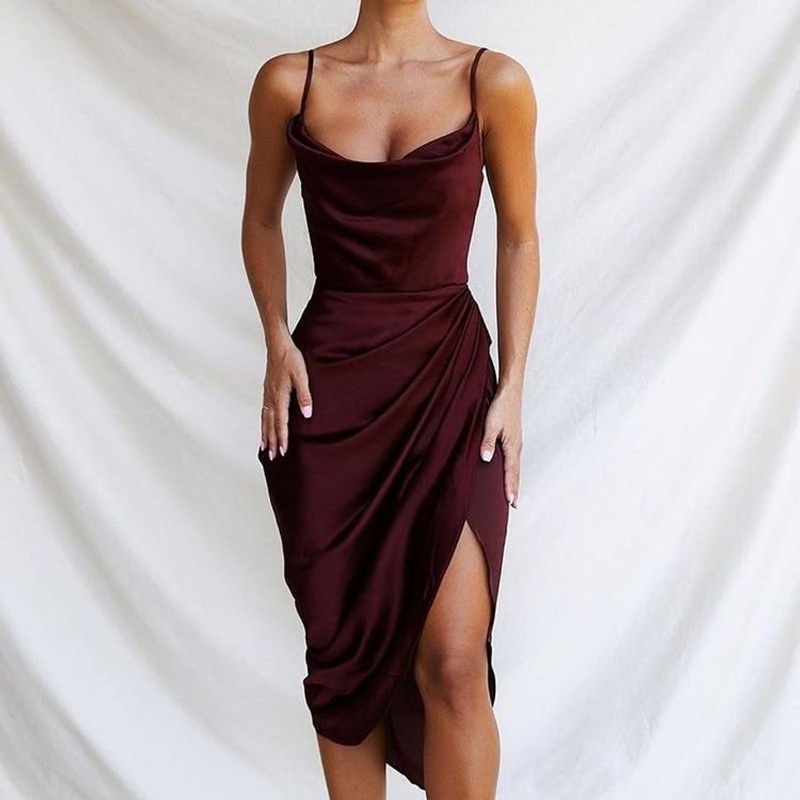 Fashion Vestido vinho