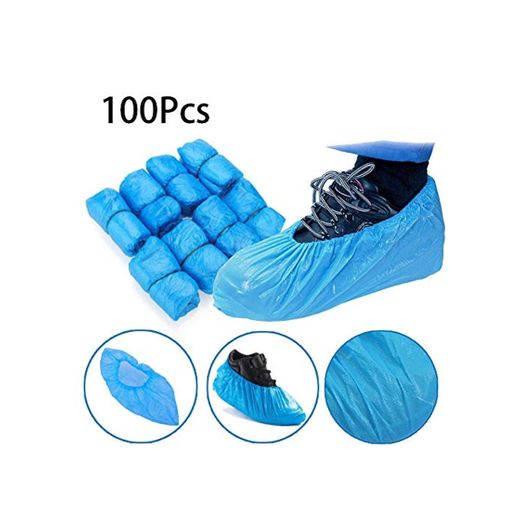 100 Piezas Cubiertas De Zapatos Desechables/Cubrezapatos Antideslizantes/Cubiertas de Zapatos Impermeables Desechables Cubrezapatos