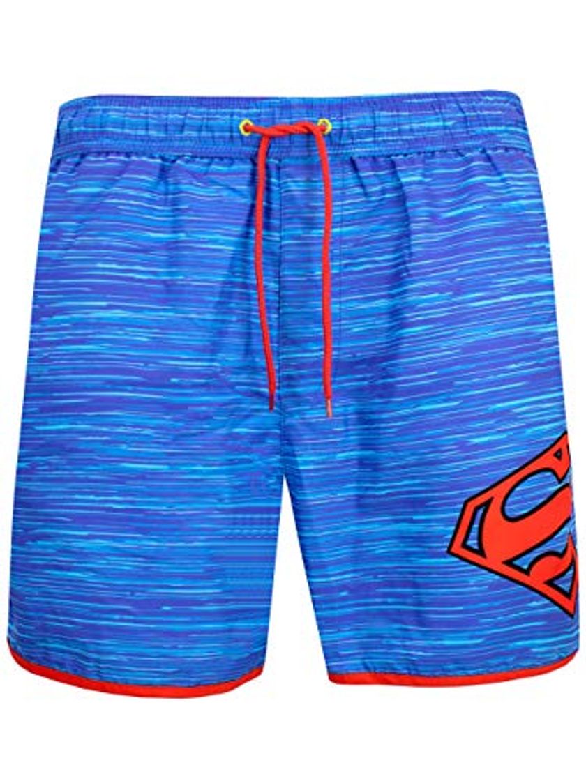 Fashion DC Comics Hombre Superman Bañadores de natación Multicolor Small