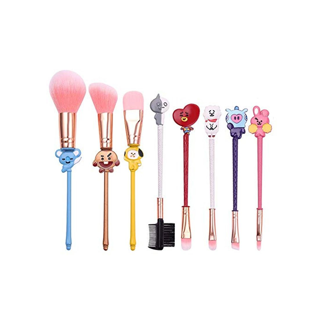 Social Bts pinceles de maquillaje Lindo conjunto pinceles maquillaje,8PCS pinceles de maquillaje hadas