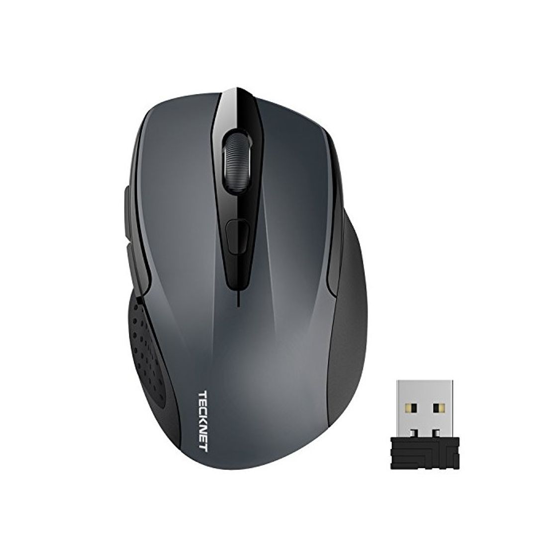 Social TECKNET Ratón Inalámbrico 2.4G Mouse Inalámbrico Óptico 5 Niveles 2600 dpi