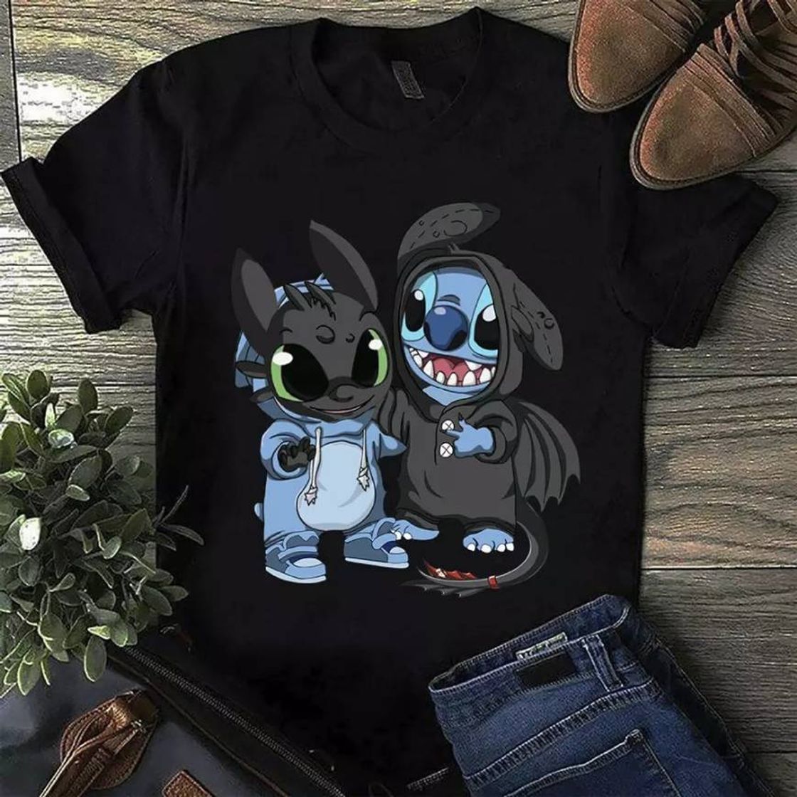 Fashion Camiseta Stitch y Desdentado. 