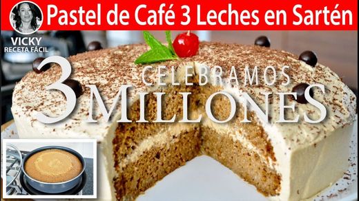 Pastel de Café 3 Leches en Sartén | #VickyRecetaFacil - YouTube