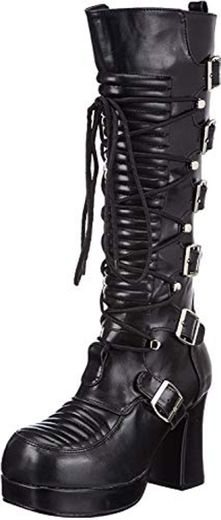 Demonia GOTHIKA-200 EU-GOTHIKA-200/B/PU - Botas para mujer, Negro