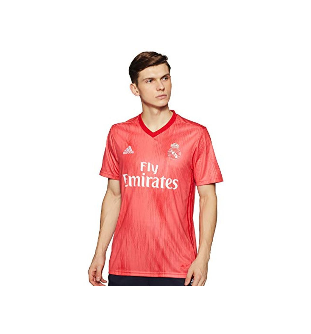 Social adidas Real Madrid Third - Camiseta de fútbol para Hombre, Color Real Coral, Vivid