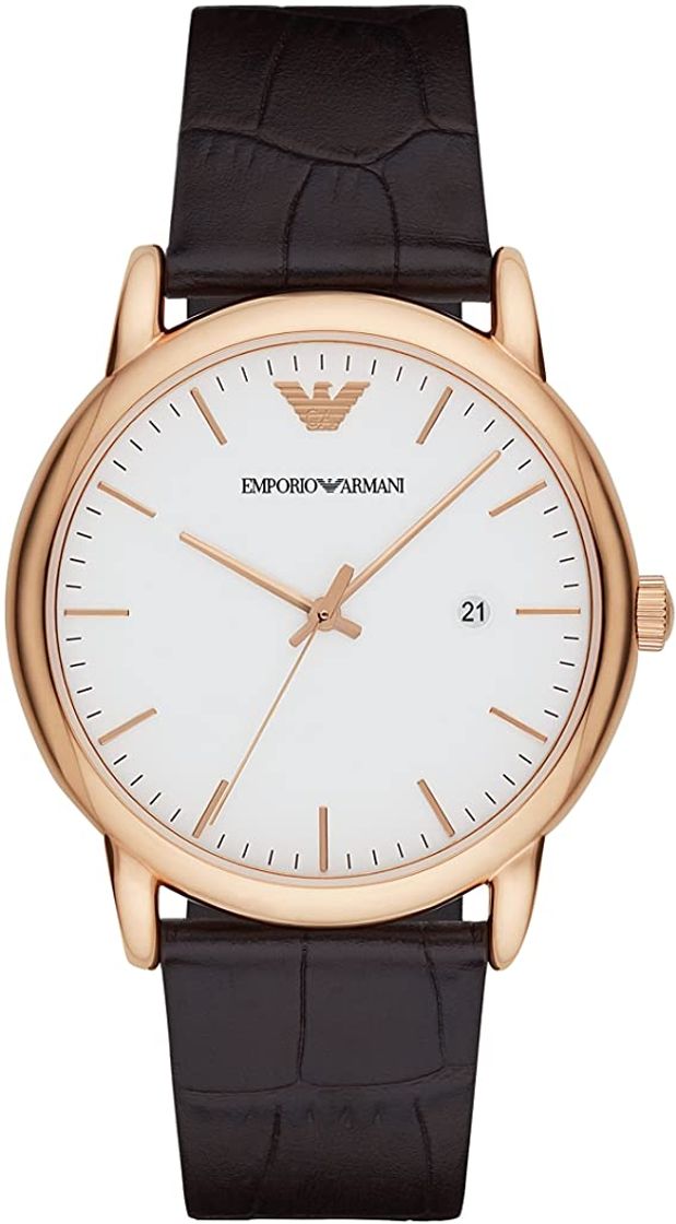 Lugar Emporio Armani Reloj para Hombre de Cuarzo con Correa en Cuero AR1807