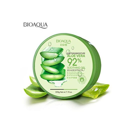 Extractos de aloe vera BIOAQUA 92% hidratante para eliminar manchas de acné