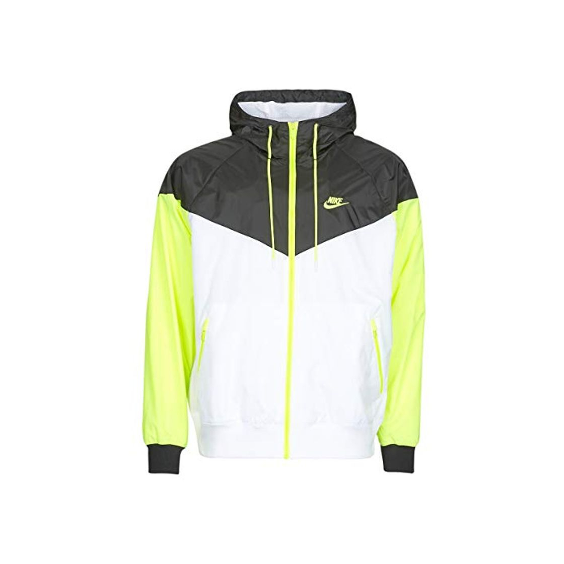 Social NIKE M NSW He WR Jkt HD Chaqueta de Deporte, Hombre, White/Black/Volt/