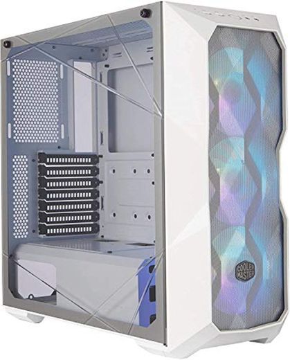 Cooler Master MasterBox TD500 Mesh White- Caja PC ARGB Frontal Mallado Líneas