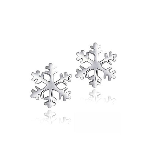 Celebrity Jewellery copo de nieve Forma S925 plata esterlina Frozen Edelweiss Stud Pendientes