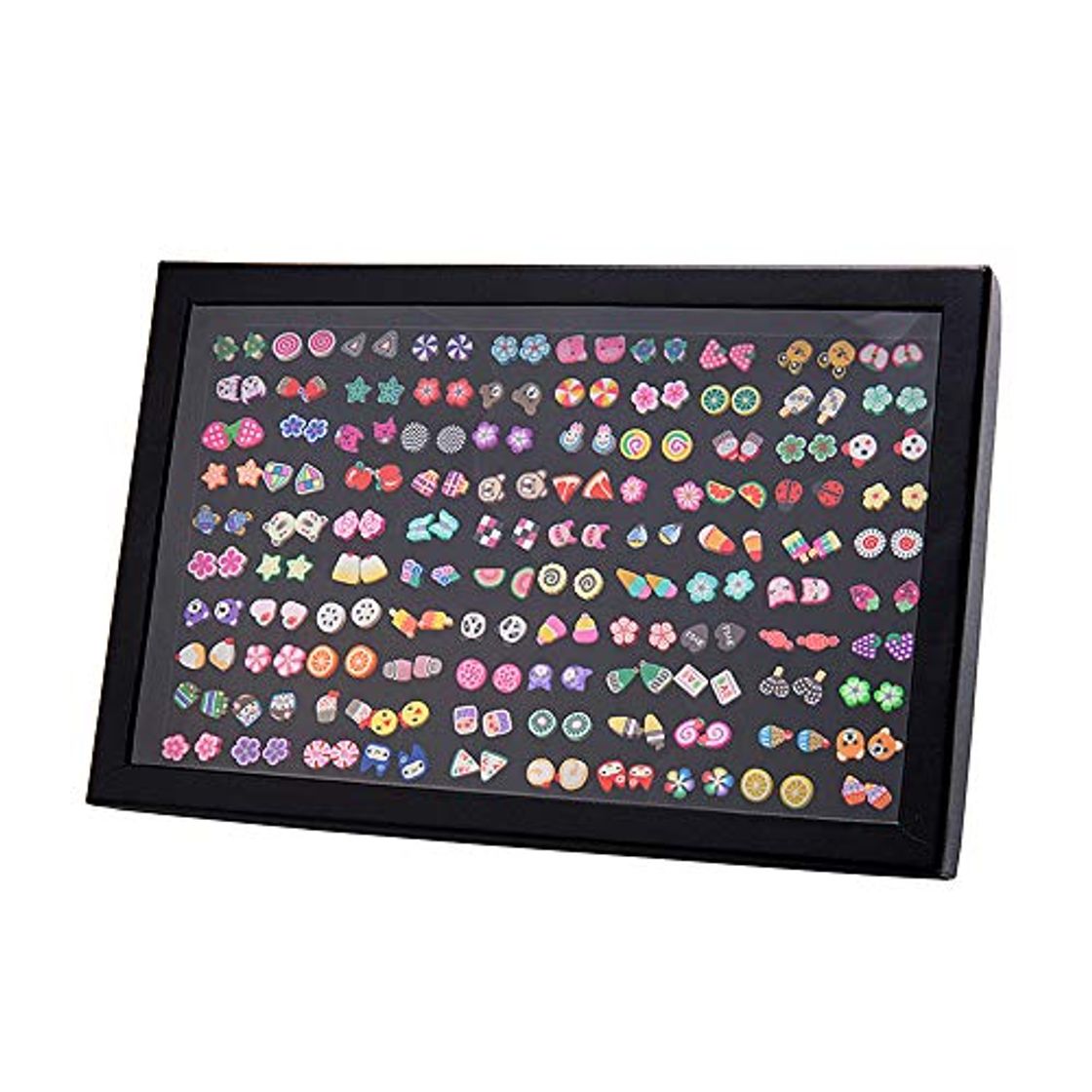 Social Pendientes para niñas, Comius 100 Pares Hecho a mano Hipoalergénico Color mezclado
