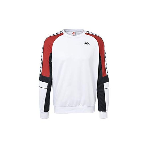 Kappa Arlton Sudadera Blanca Y Roja