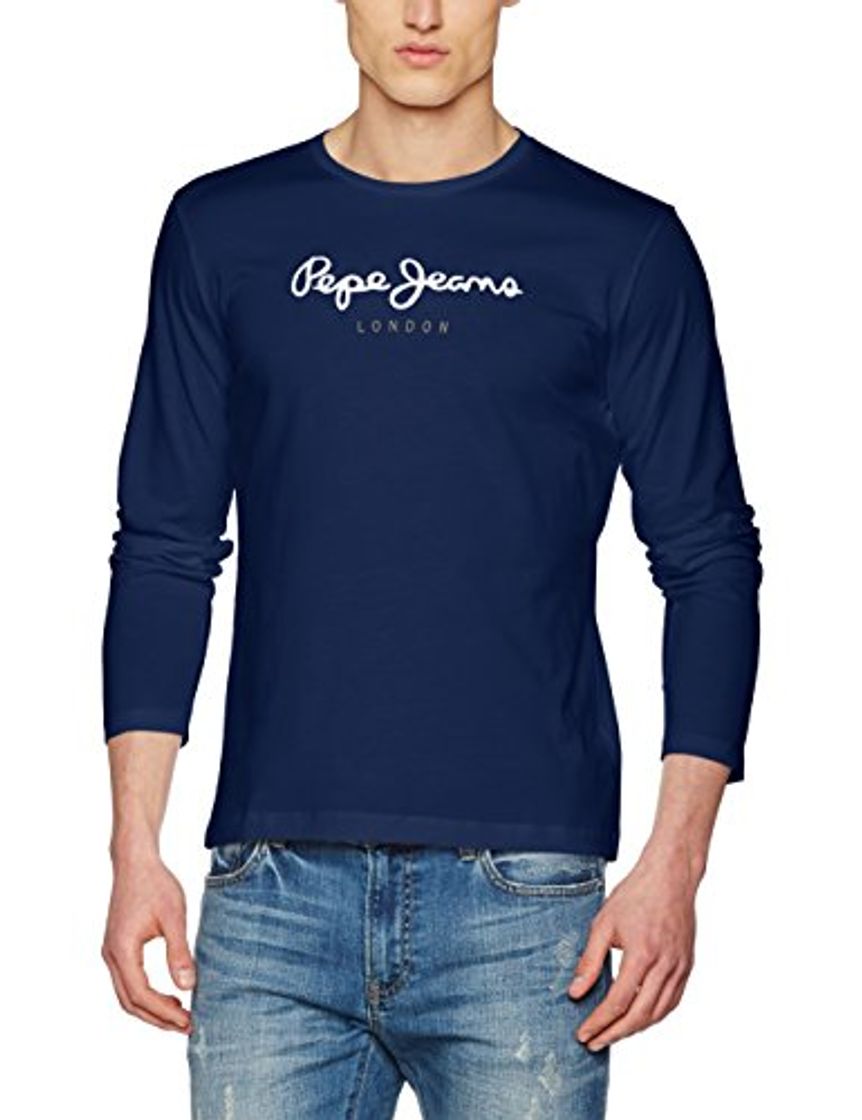 Moda Pepe Jeans Eggo Long, Top de Manga Larga Para Hombre, Azul