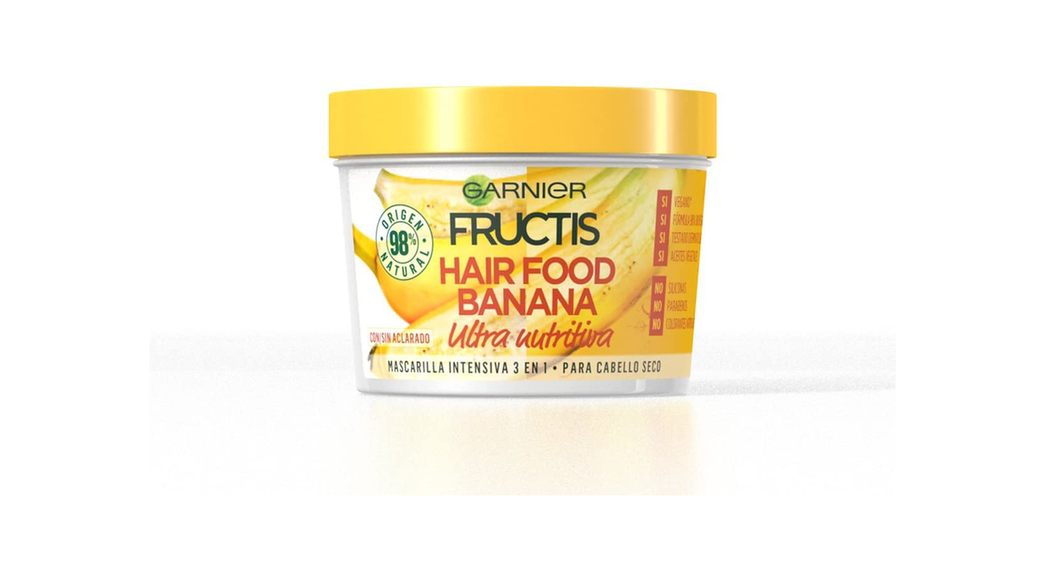 Beauty Garnier Fructis Hair Food Banana Mascarilla 3 en 1 - 3 Recipientes