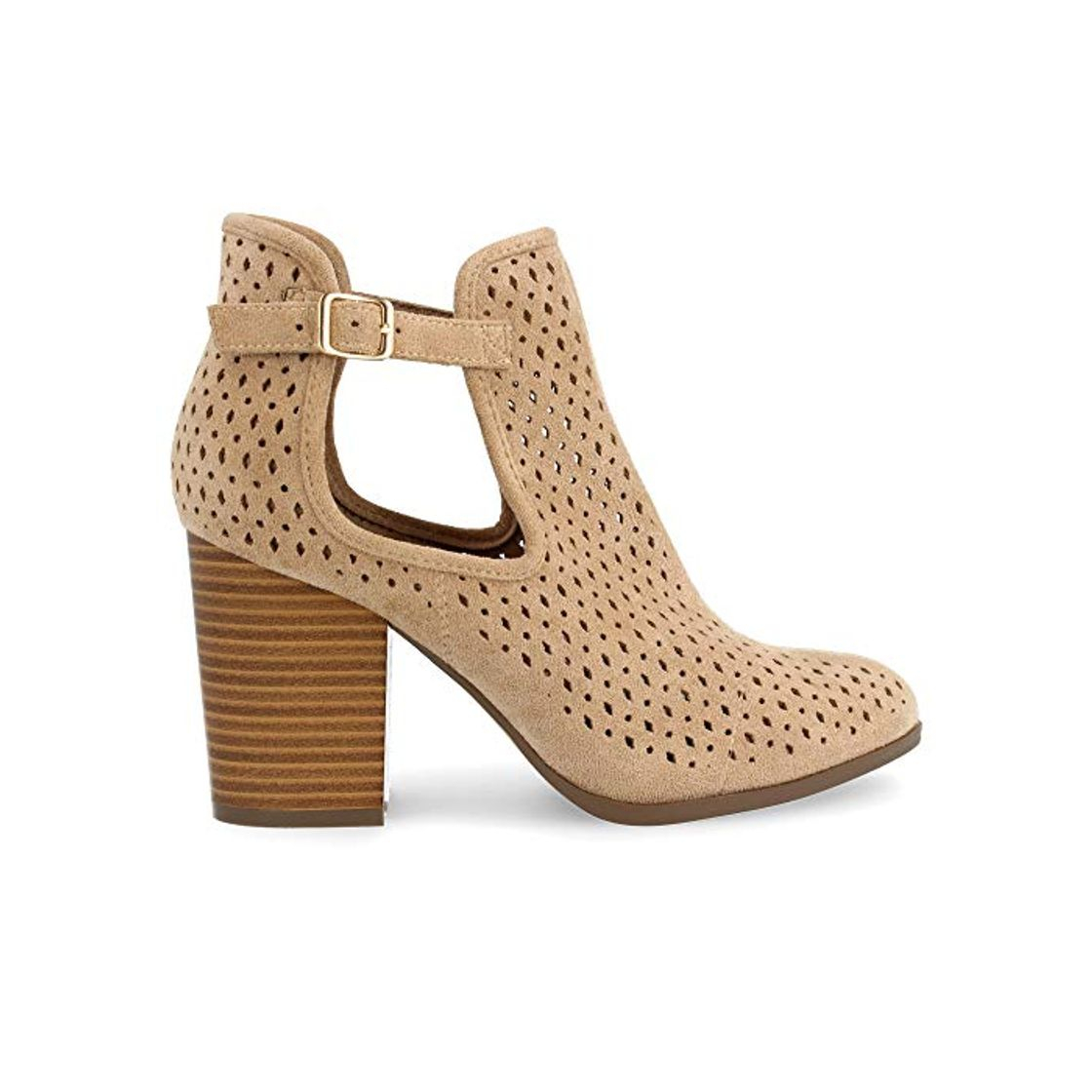 Social Botin de Mujer campero de Tacon Alto con Lateral Abierto y Corte