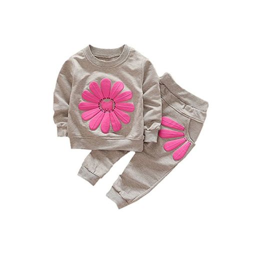 puseky Baby Girls Sunflower sudadera manga larga