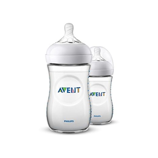 Philips Avent Biberón Natural SCF033/27 - Pack de dos biberones de 260