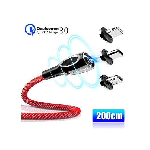 Cable de Carga Magnético USB 3 en 1