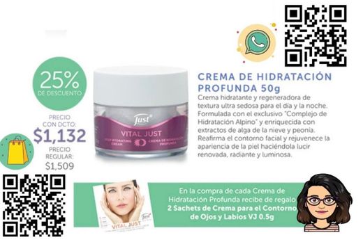 Crema de hidratación profunda JUST