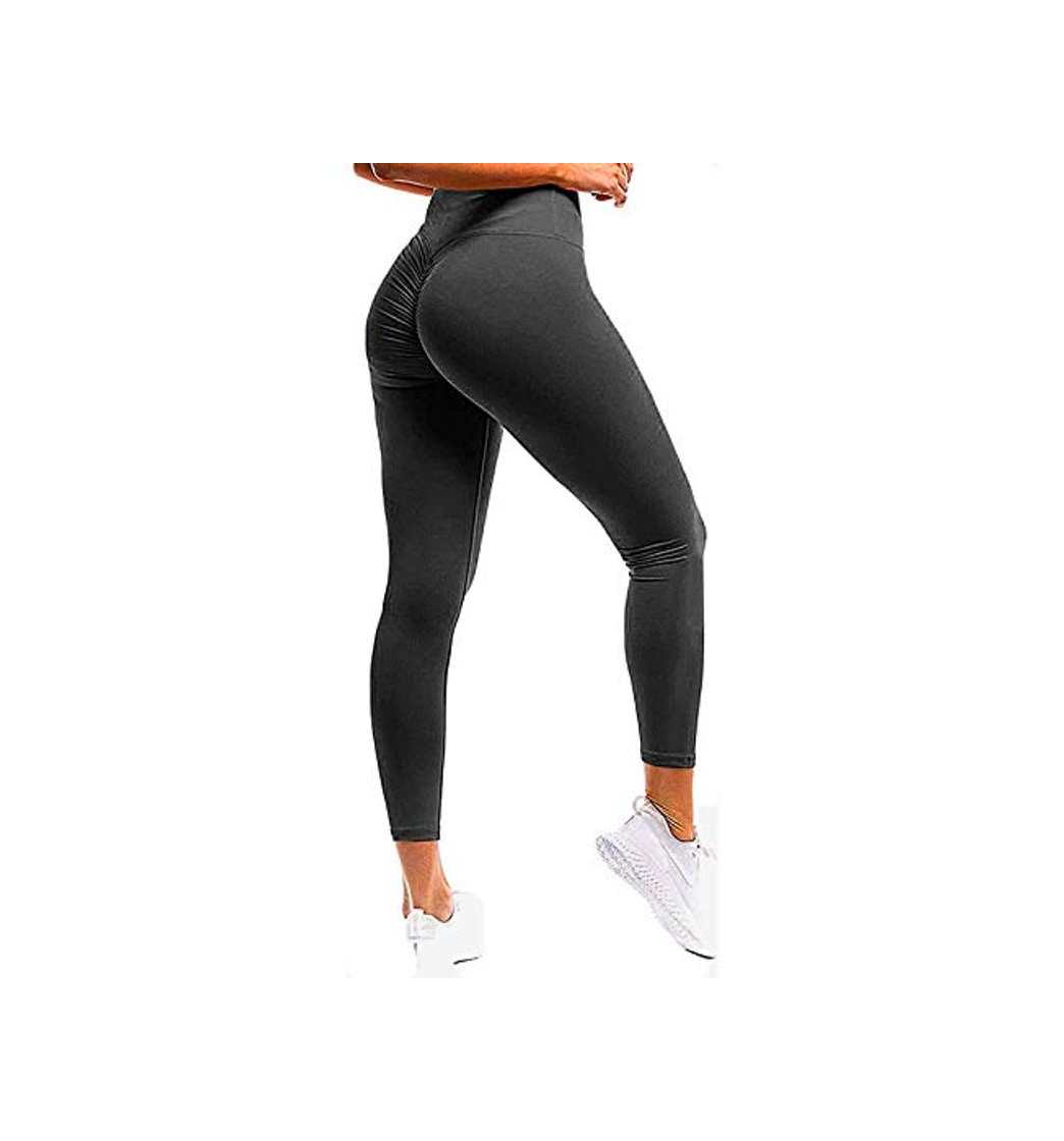 Social FITTOO Mallas Pantalones Deportivos Leggings Mujer Yoga de Alta Cintura Elásticos y Transpirables para Yoga Running Fitness con Gran Elásticos Negro S