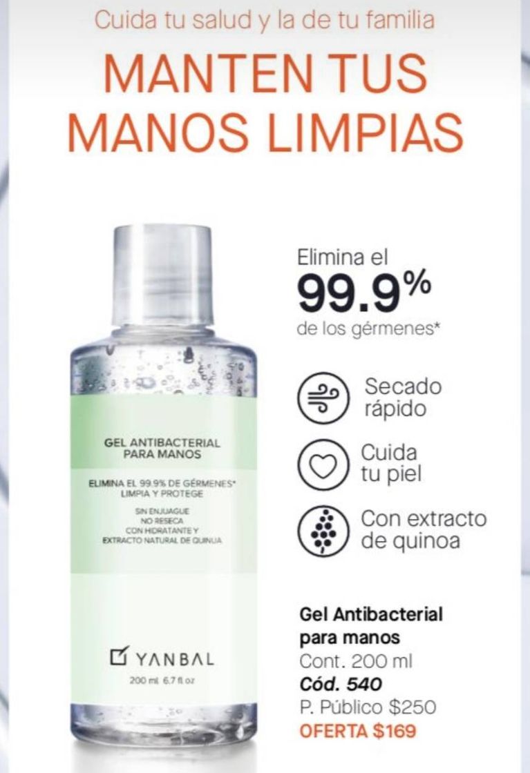 Moda Gel antibacterial que no reseca manos.. al fin 🧡 Yanbal