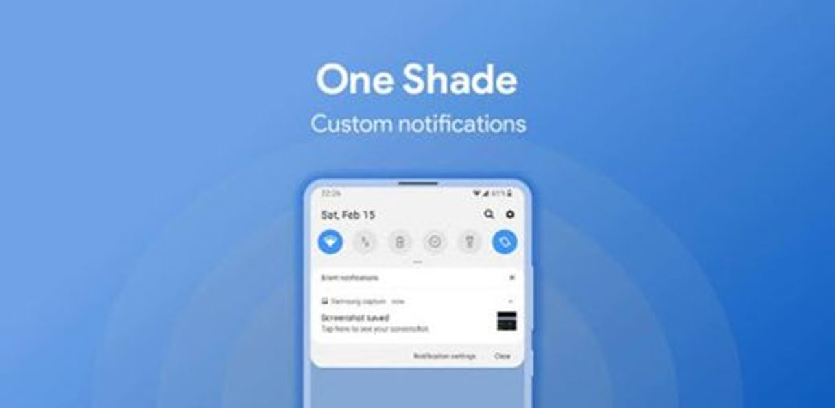 Apps One Shade: Custom Notifications and Quick Settings