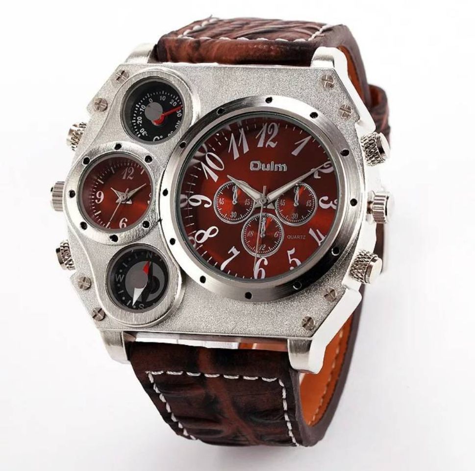 Social Oulm 1349 reloj hombre masculino duplo movimento esportes re