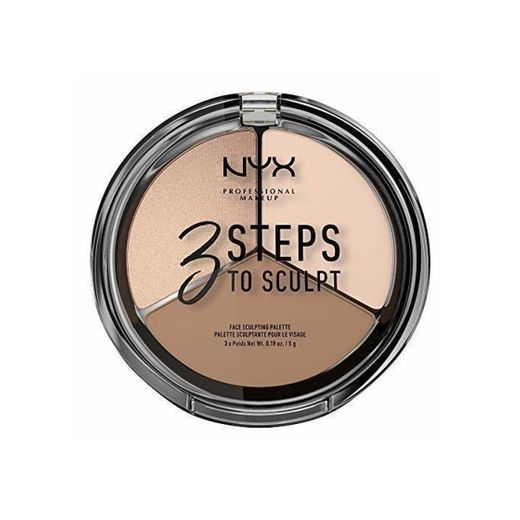 NYX Professional Makeup Paleta de Contouring & Iluminador 3 Steps to Sculpt