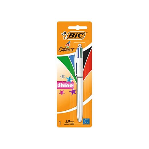 BIC 4 colores Shine Bolígrafo Retráctil punta media